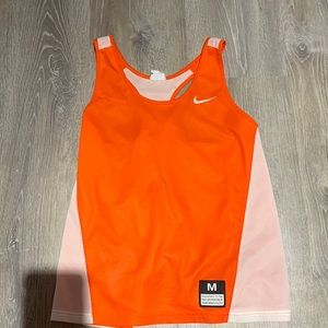 Nike reversible mesh tank top ~ Orange, white medium.